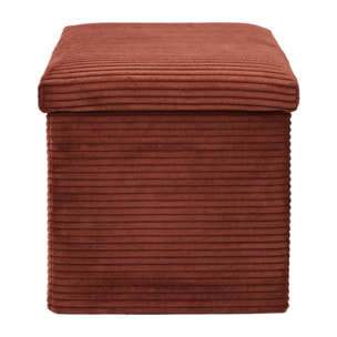 Coffre Pouf Pliable Cotele Scott Terra