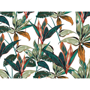 Papier peint panoramique feuilles colorees Intissé