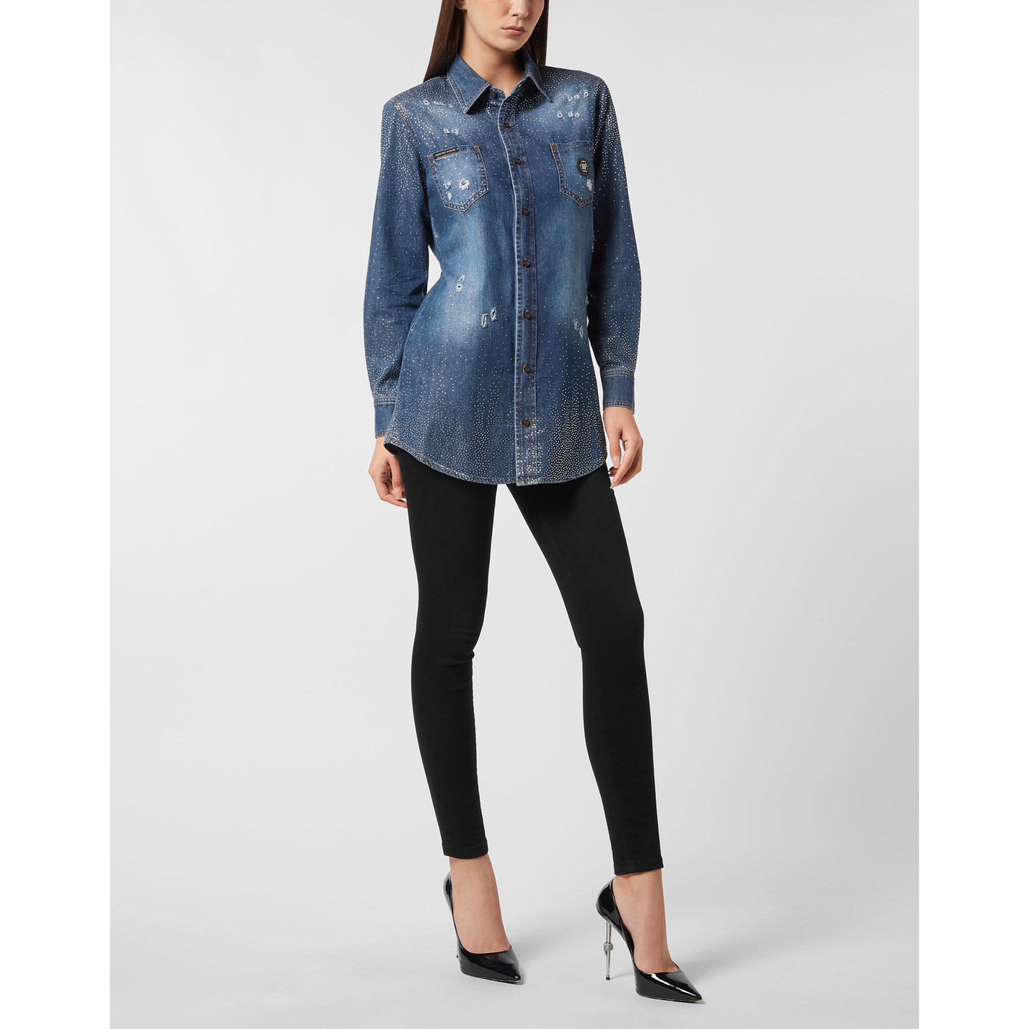 PHILIPP PLEIN Denim Shirt