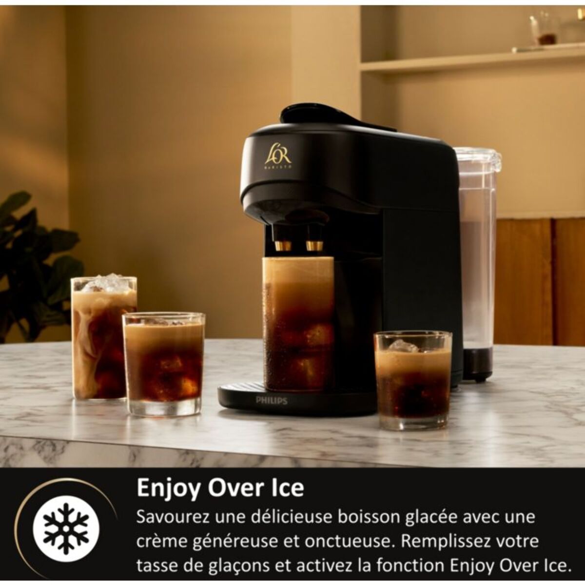 Cafetière à dosette PHILIPS L'Or Barista Absolu LM9512/20 – Cafés chauds ou glacés