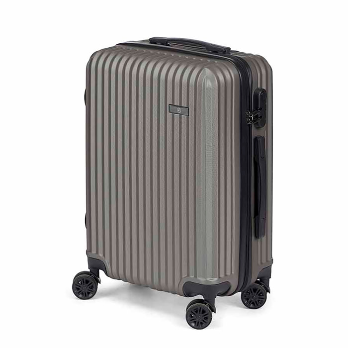 Maleta trolley de cabina en ABS, ligera y resistente. Diseño listón.