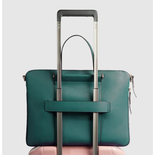 Piquadro Borsa da lavoro porta pc e porta iPad® con protezioni antiurto e anti RFID, espandibile