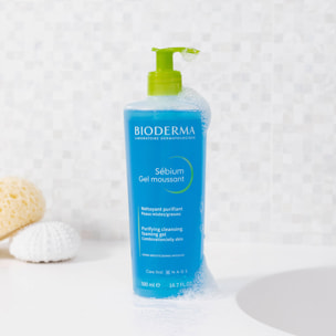 Sébium Gel Moussant - Nettoyant Purifiant Doux Peaux Mixtes à Grasses