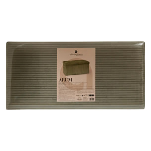 Pouf pliant Arum vert Kaki 76x38cm