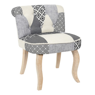 Fauteuil Eleonor Patchwork Gris