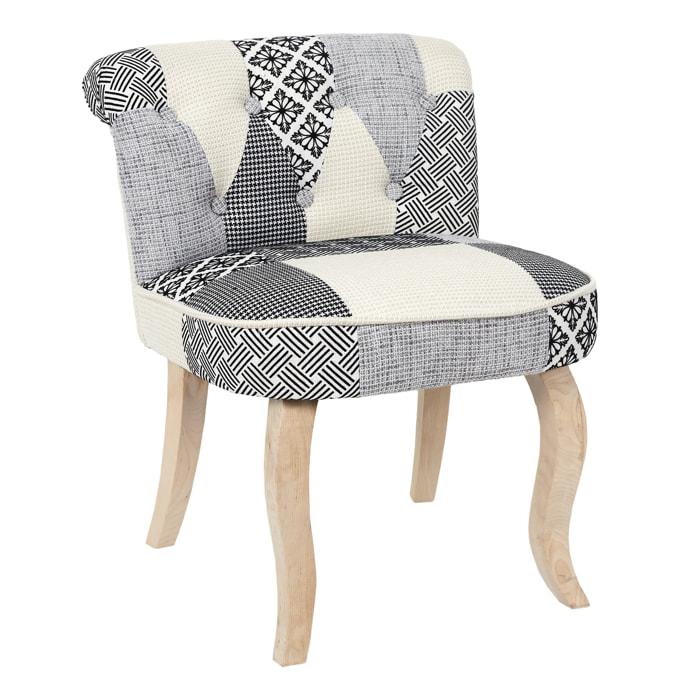 Fauteuil Eleonor Patchwork Gris