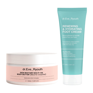 Manteca corporal multiaceite Skin Restore + Crema hidratante y renovadora para pies