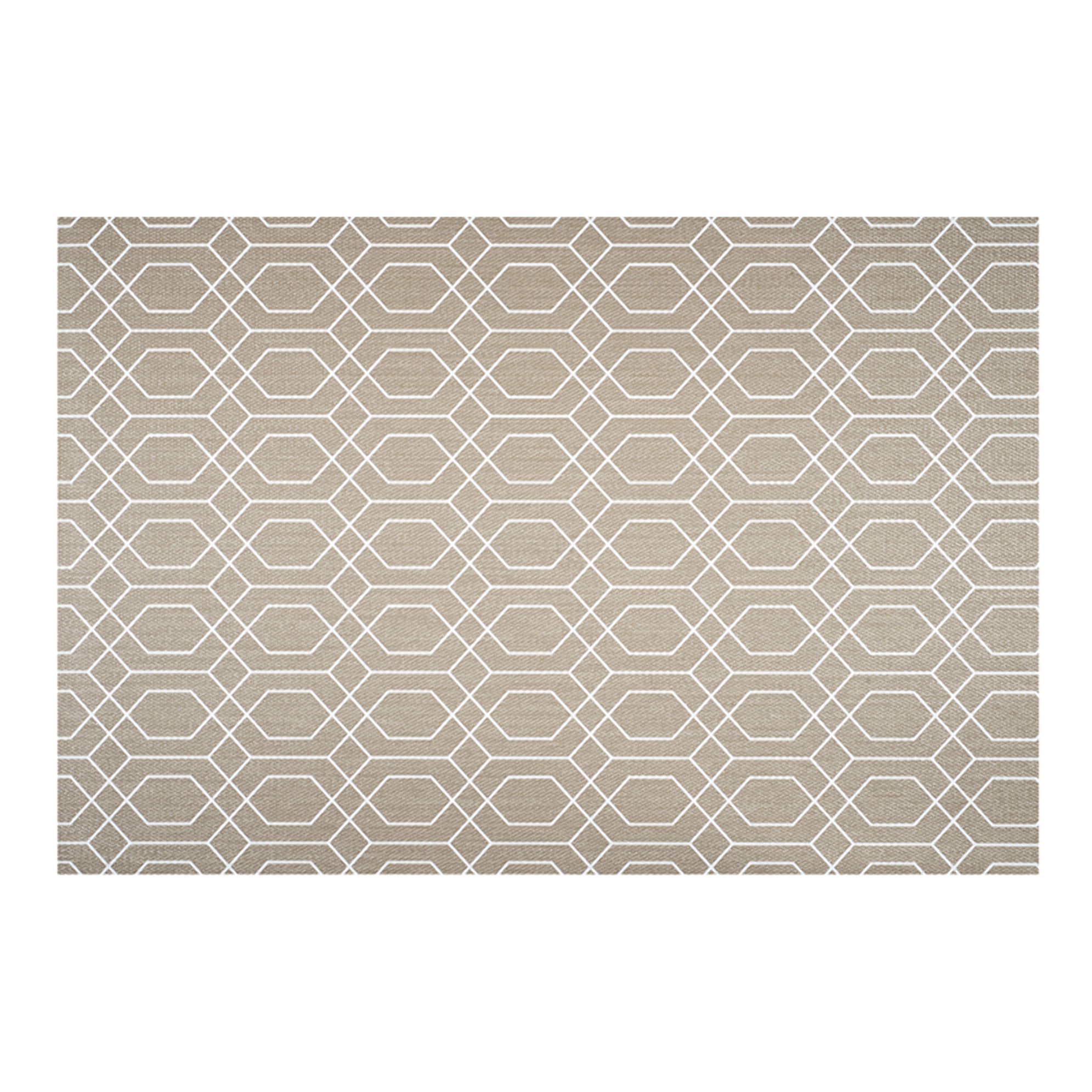 Tapis LIVING DECO Losanges Sable-Blanc