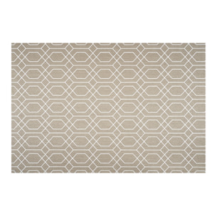 Tapis LIVING DECO Losanges Sable-Blanc