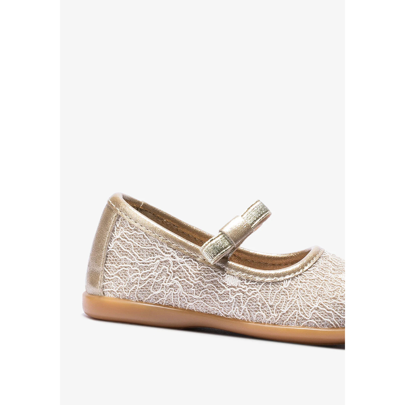 Ballerine per neonati con texture metallizzata