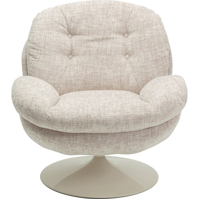 Fauteuil pivotant Cosy beige Kare Design