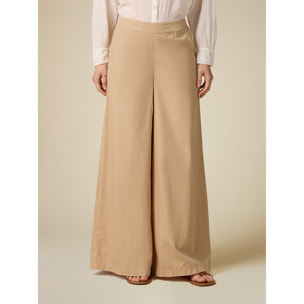 Oltre - Pantaloni palazzo in cotone - Beige