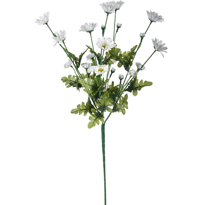 Mazzetto Di Margherita Composta Da 4 Fiori. Altezza67 Cm - Pezzi 12 - 22,9X67X30,5cm - Colore: Bianco - Bianchi Dino - Fiori Artificiali