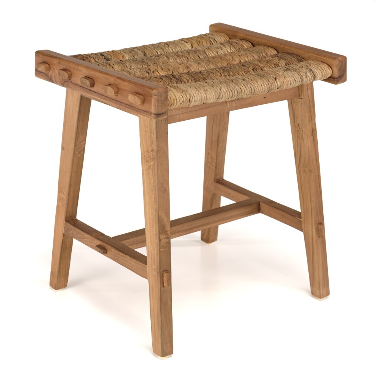SIXTINE - Tabouret assise en tissage d'abaca naturel