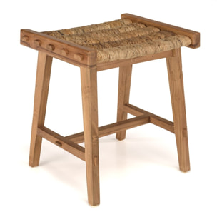 SIXTINE - Tabouret assise en tissage d'abaca naturel