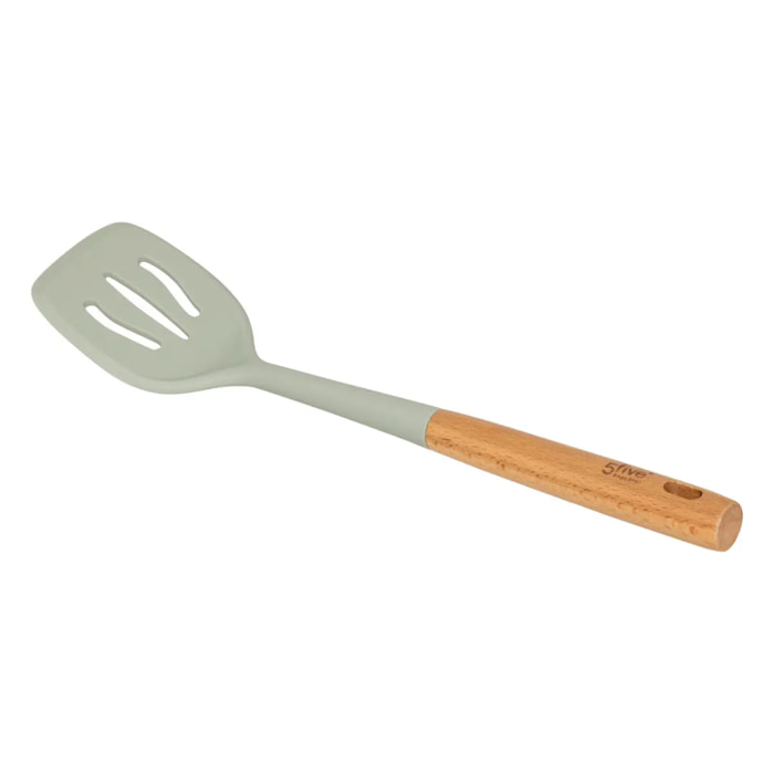 Spatule ajourée Horizon L7,8cm vert en silicone