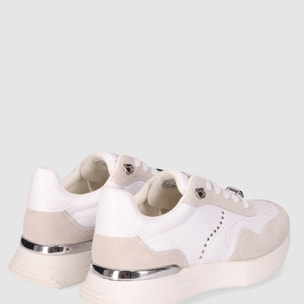 Deportivos de Serraje - Blanco - Tacón: 3 cm