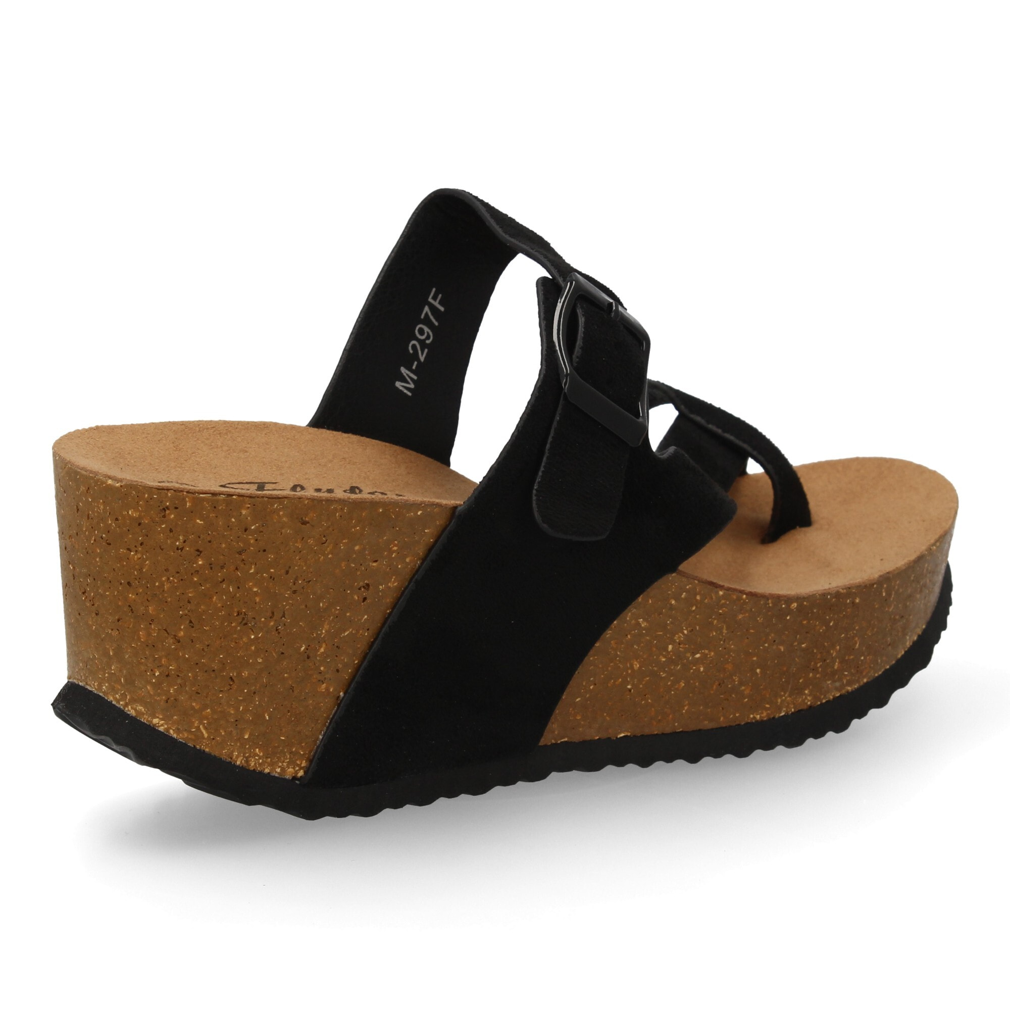 Sandalia Mujer cómoda con cuña y hebilla