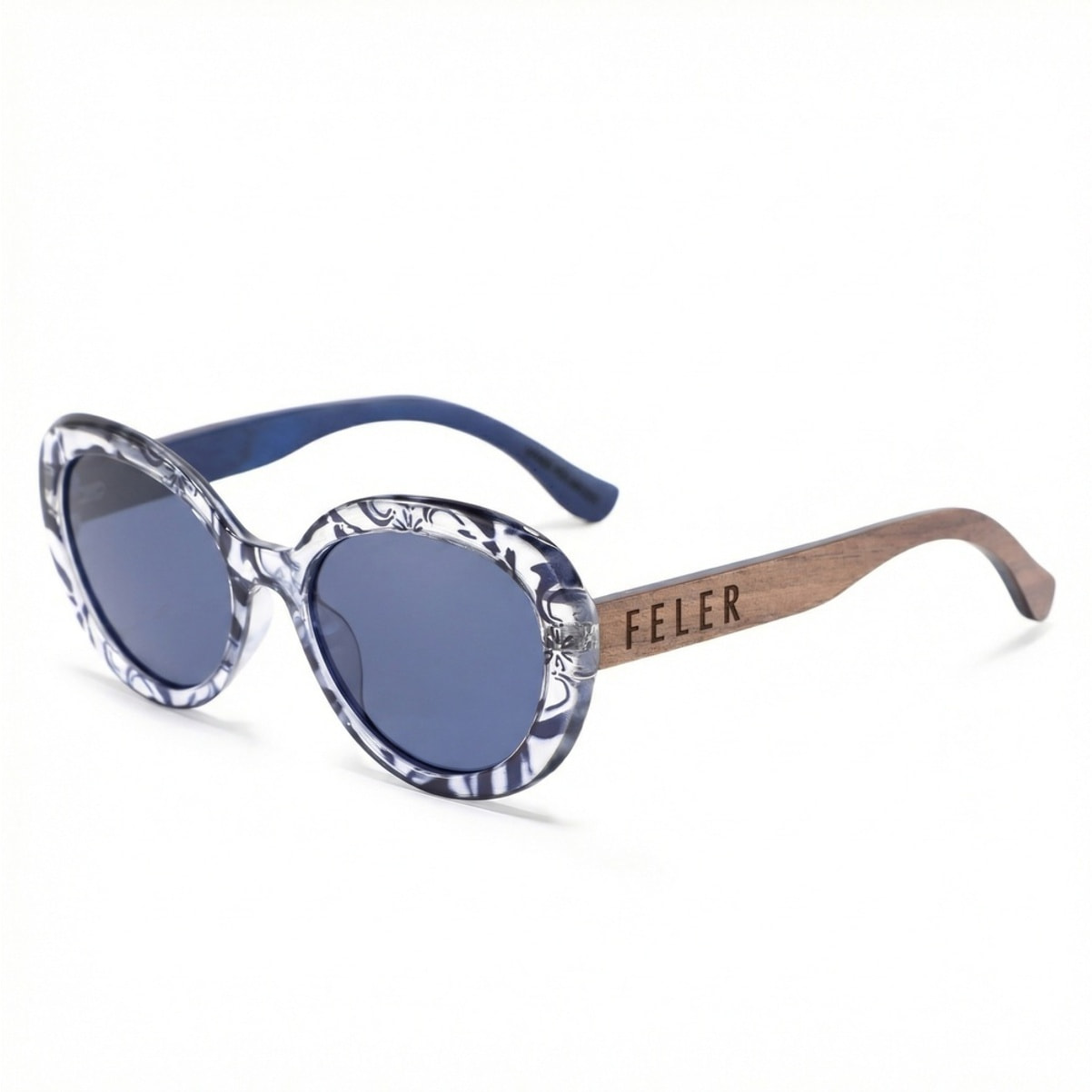 Gafas de Sol Feler 1555-4 Polarizadas de Madera Unisex 62 mm