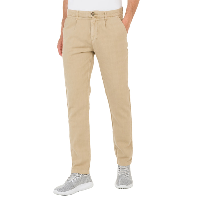 Pantalón de lino Hot Buttered Tamborine beige