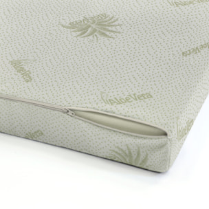 TOPPER MEMORY CON FODERA ALOE