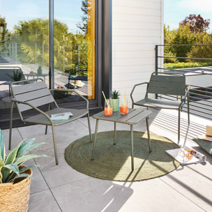 Table basse de jardin Phuket 45x45cm vert laurier