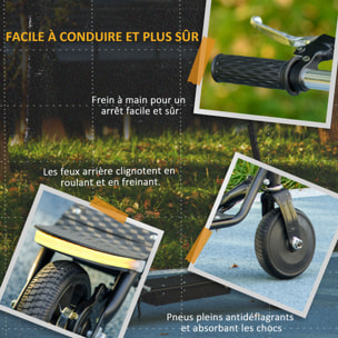 Trottinette électrique 150 W pliable réglable enfant 7-14 ans 14 Km/h max. autonomie 8 Km max. noir