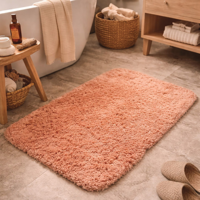 Tapis de bain Microfibre FINO 60x90cm Pêche Spirella