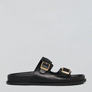 Sandalia bio negra Blake con hebillas