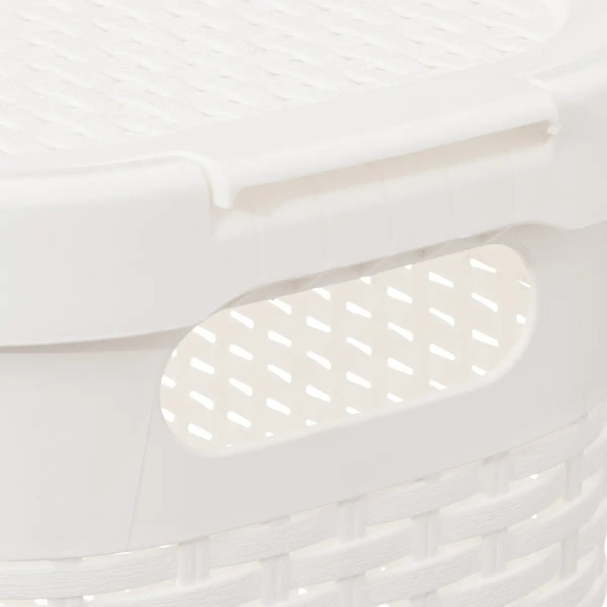Corbeille slim Rattan 40L blanc