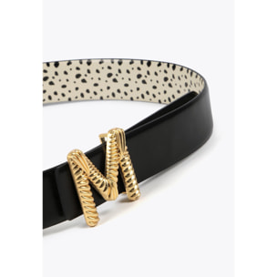 Cintura double face stampa dalmata