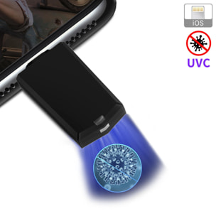 Disinfettante UVC ultravioletto per Smartphone con connessione lightning 8 pin (iOS)