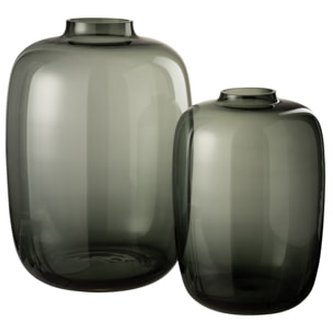J-Line Vase Cleo Verre Gris Large
