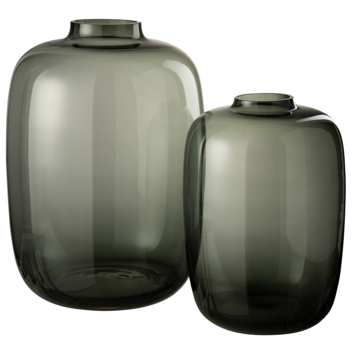 J-Line Vase Cleo Verre Gris Large