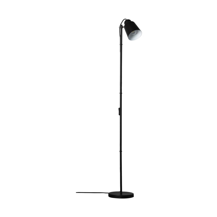 Lampadaire intérieur métal noir H 145cm Rémi