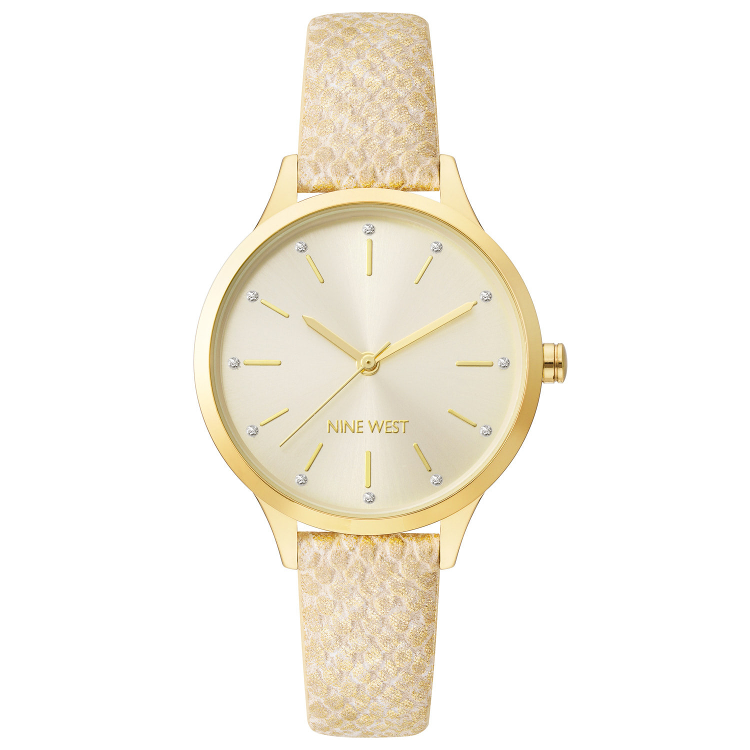 Reloj Nine West NW-2558CHGD Mujer Analogico Cuarzo con Correa de Cuero