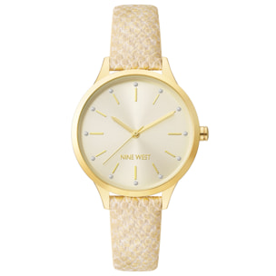 Reloj Nine West NW-2558CHGD Mujer Analogico Cuarzo con Correa de Cuero