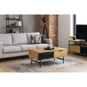 Mesa de centro – Roble y metal