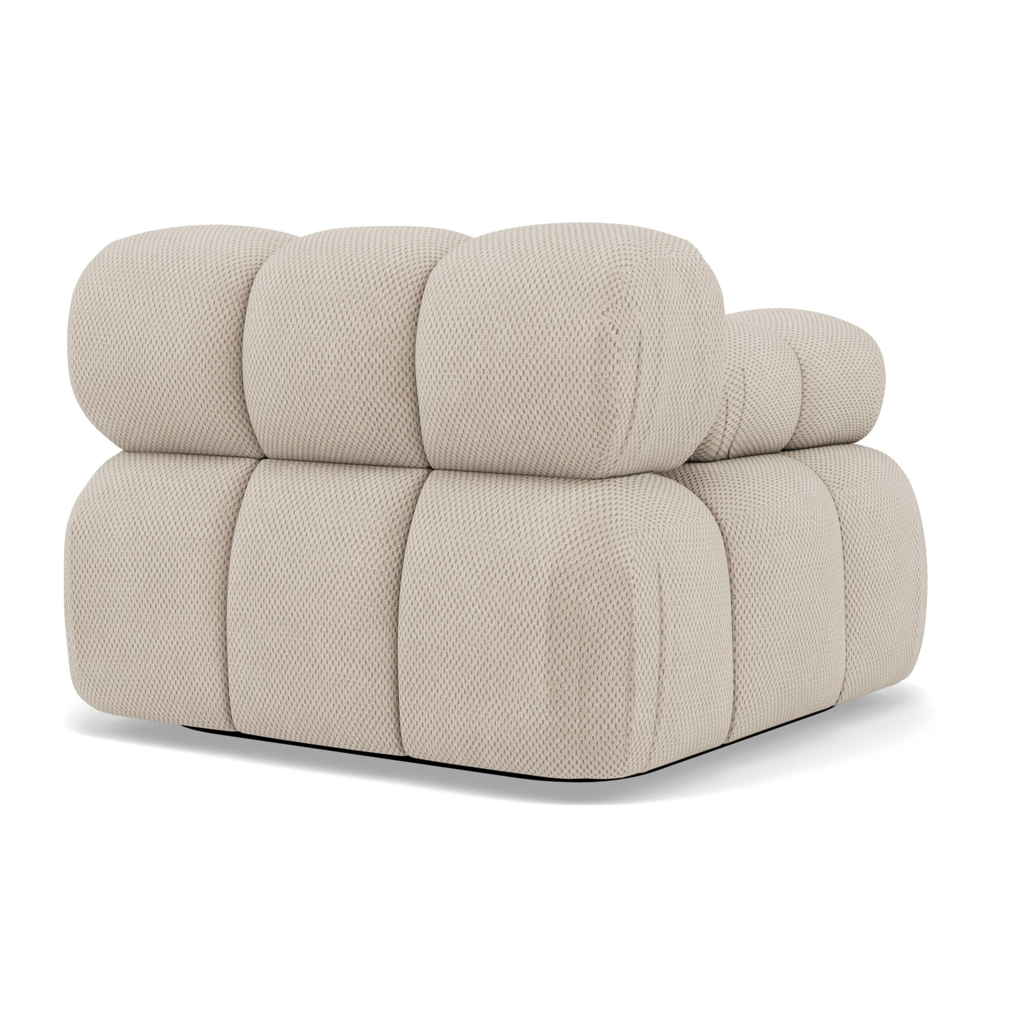 Ruby - module d'assise gauche en velours texturé - Beige