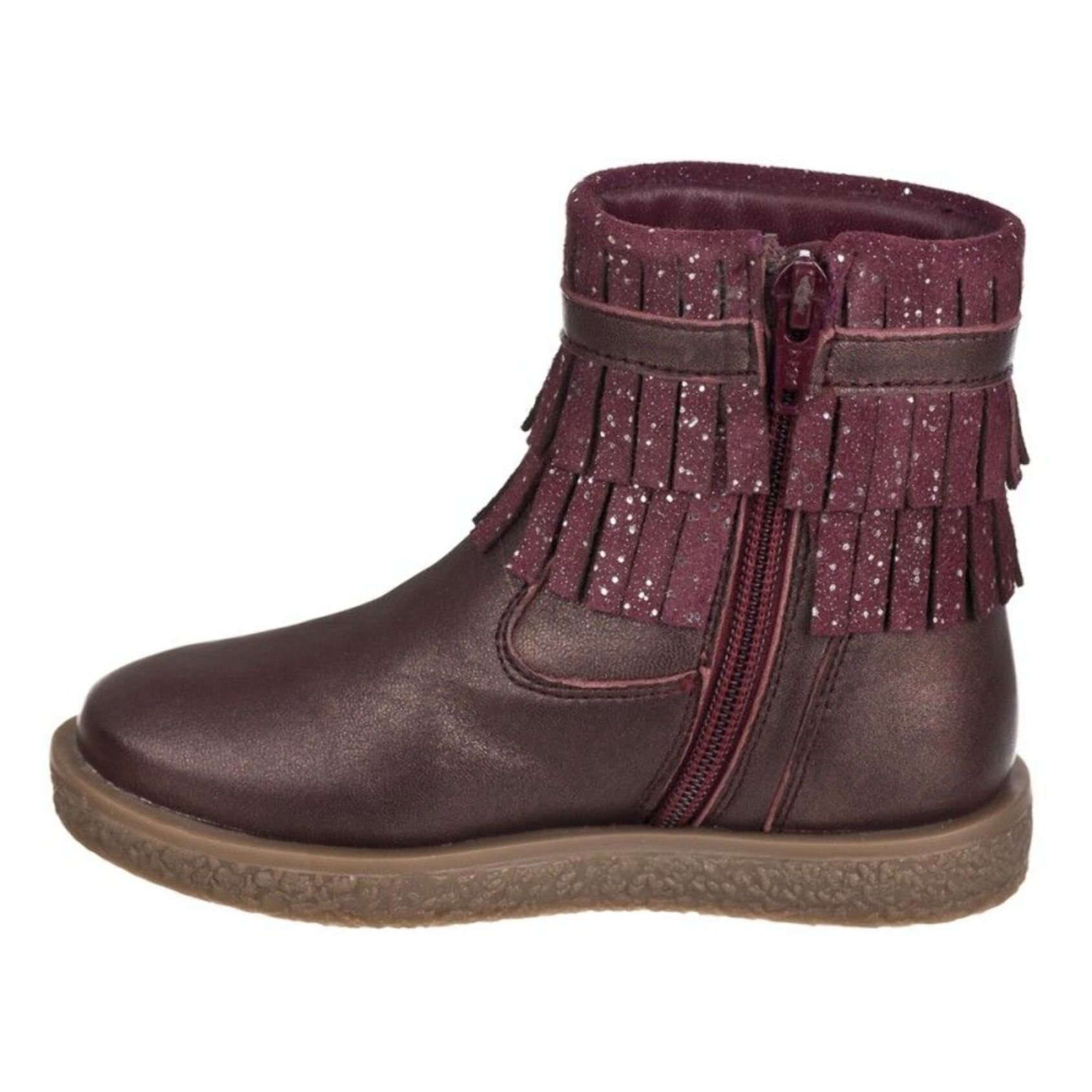 Botin flecos en piel