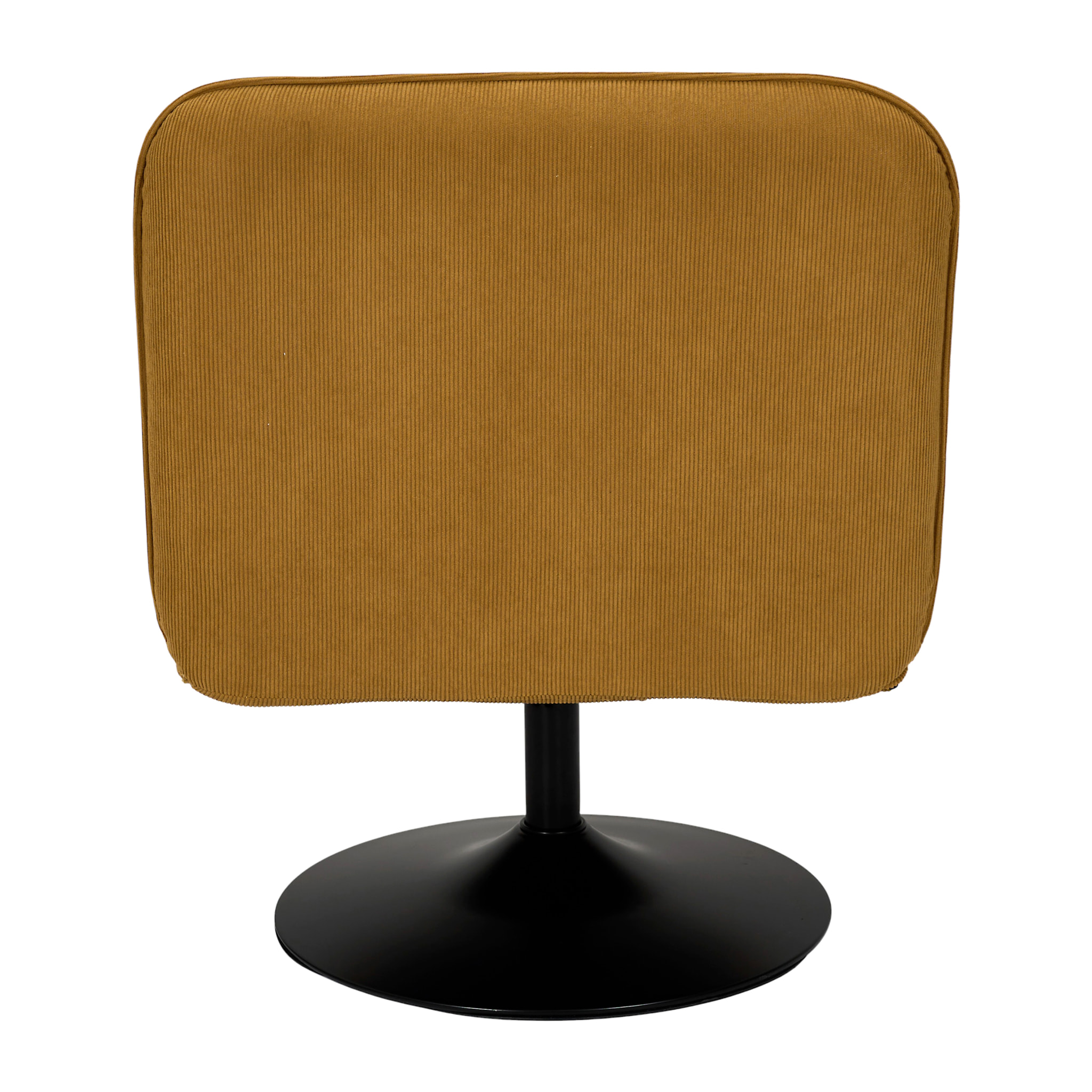 Fauteuil - HOME DECO FACTORY - Jules - Pivotant - Velours Côtelé - Jaune