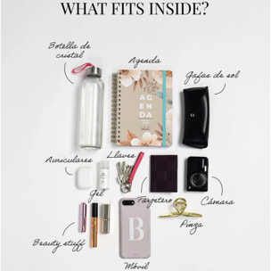 Bolso de hombro rojo con cadena