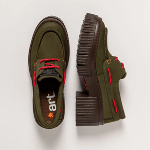 Zapatos con tacón 1379 NOBUCK KAKI/YORK color Kaki