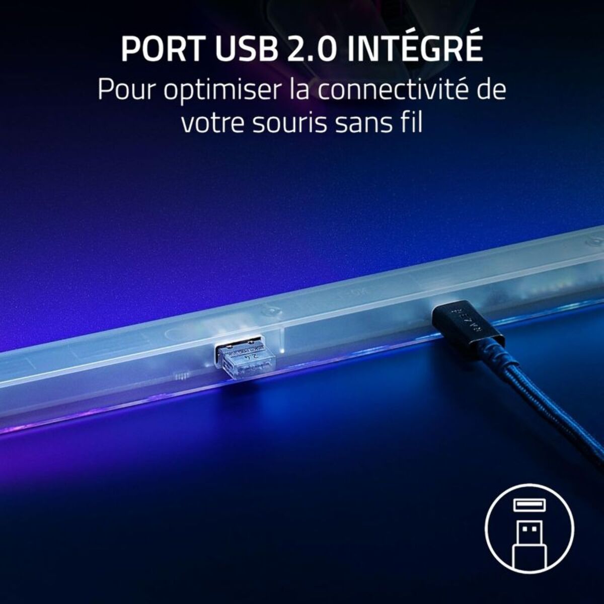 Tapis de souris RAZER FIREFLY V2 PRO PHANTOM WHITE ED