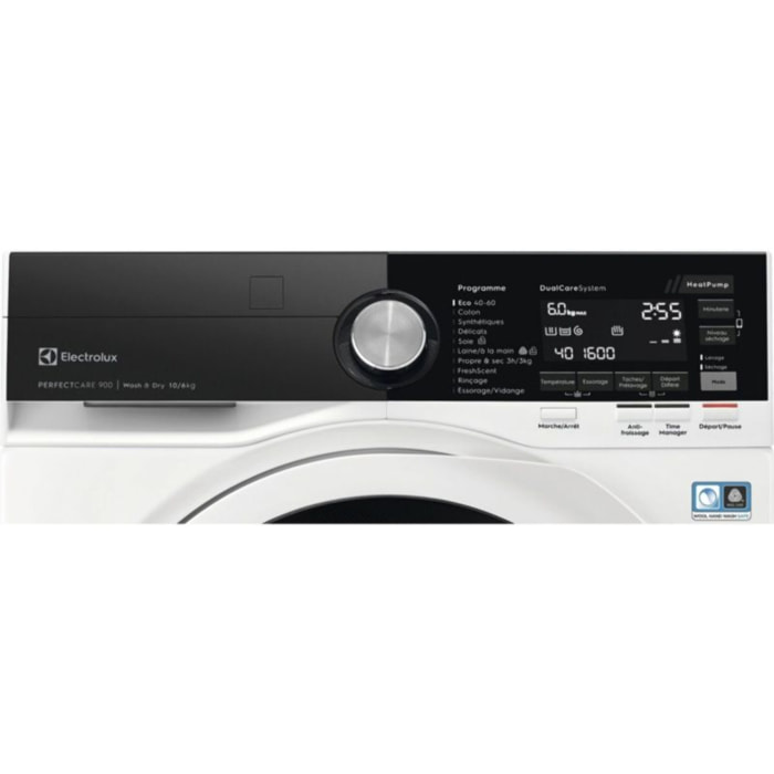 Lave linge séchant hublot ELECTROLUX EW9W1165RB - 10/6 kg - 1600 tr/min - Classe B - Moteur induction