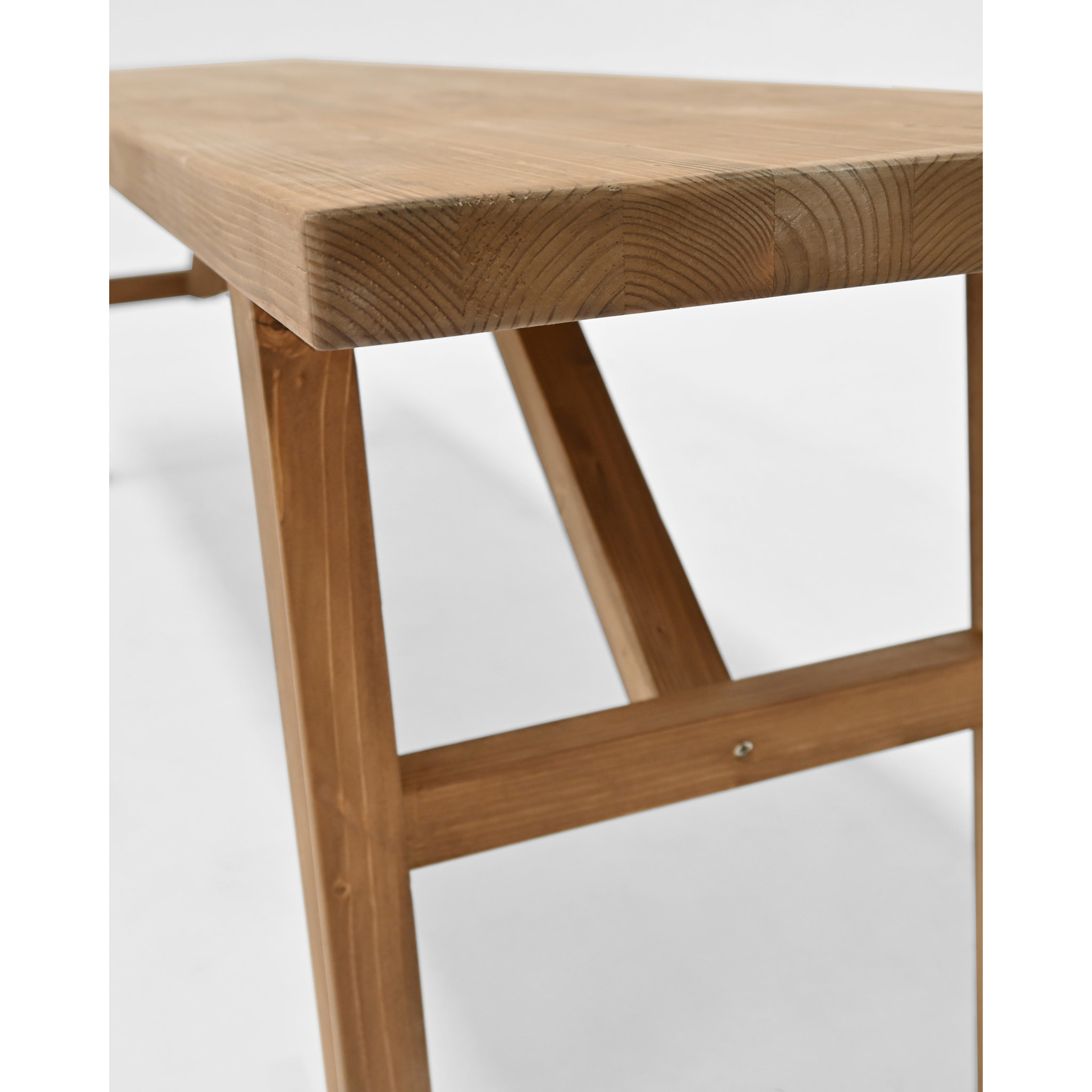 Banc en bois massif ton chêne foncé en différentes tailles