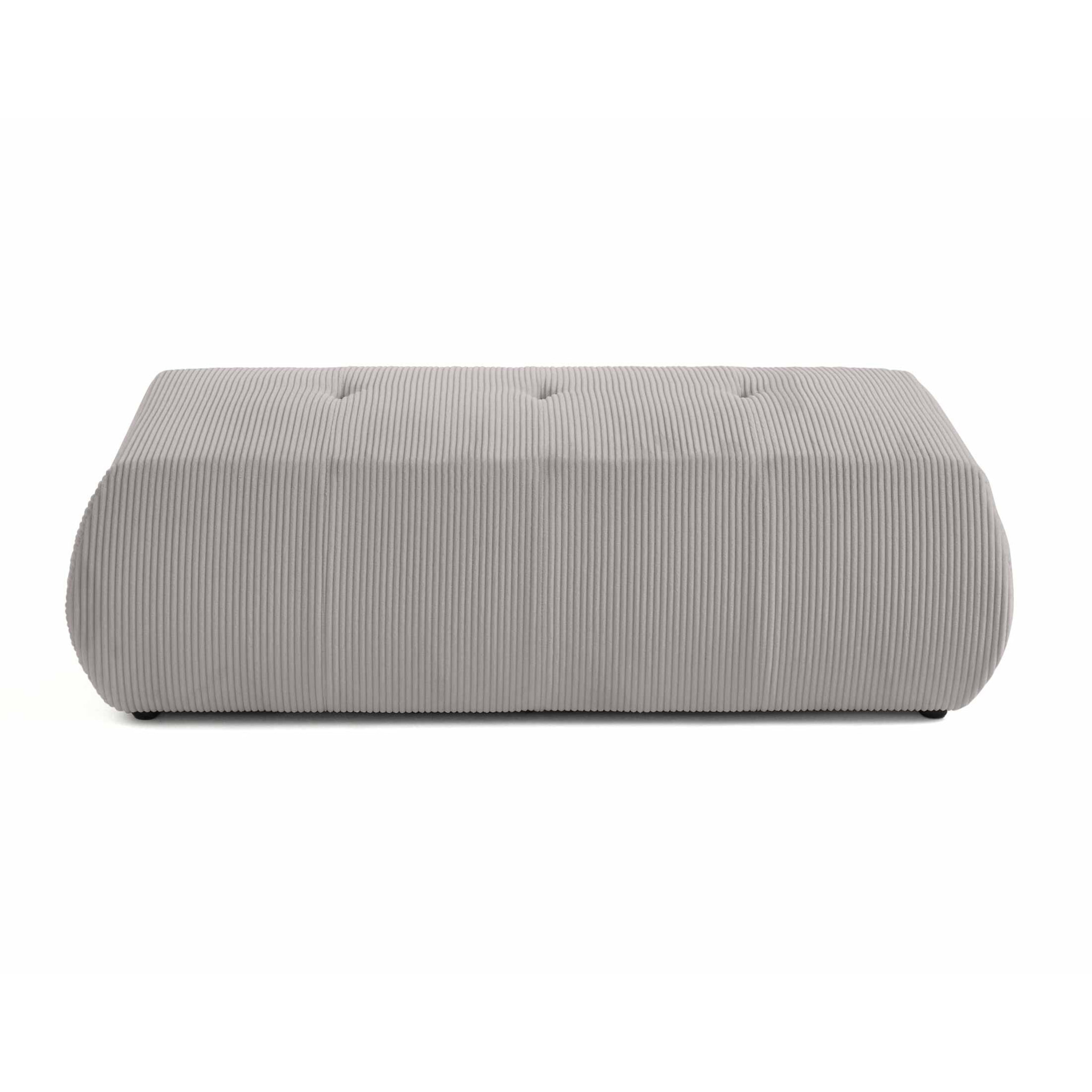 Onyx - pouf d'appoint - en velours côtelé - Gris clair