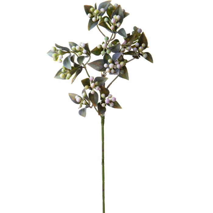 Rametto con Bacche 60 Cm - Pezzi 12 - 10X60X2cm - Colore: Grigio - Bianchi Dino - Piante Artificiali