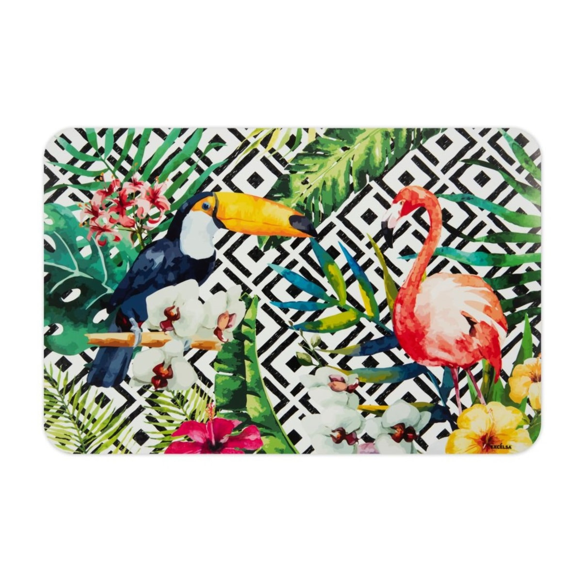 Set de 6 sets de table rectangulaires Excelsa – Tropical Chic, Polypropylène Multicolore