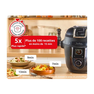 Cookeo MOULINEX Multicuiseur Airfryer Cookeo Infinity avec pale Noir CE9828F0 20 modes de cuisson, 6,5 L